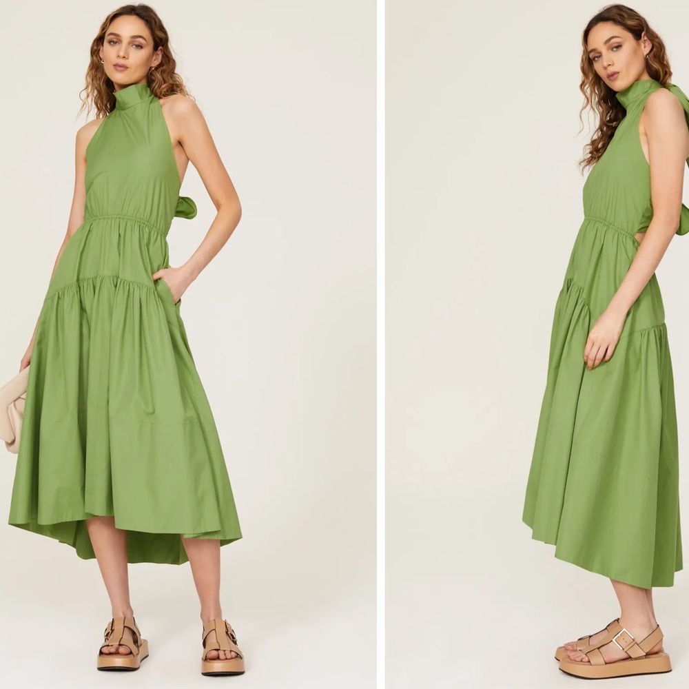 Vince Green Halter Sundress High Low